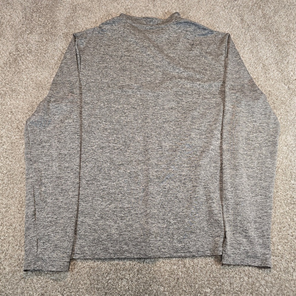 Exarus Mens 3XL Gray Space Dye Quarter Zip Pullover Performance Shirt Pocket - Picture 2 of 7